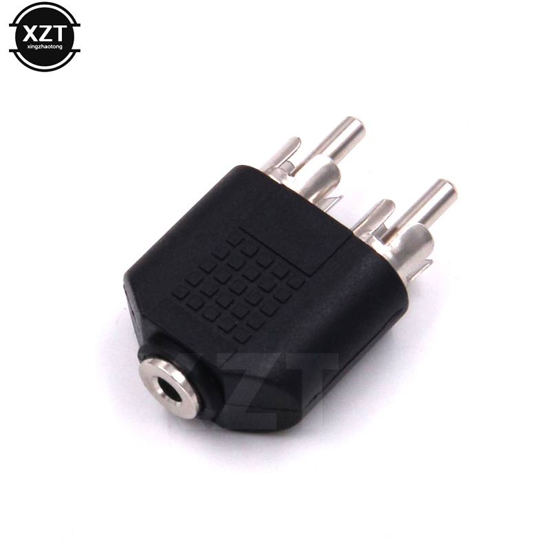 1 pz 3.5mm AUX femmina a 2 RCA maschio Audio Stereo Jack cuffie adattatore Splitter connettore adattatore universale per cuffie Jack