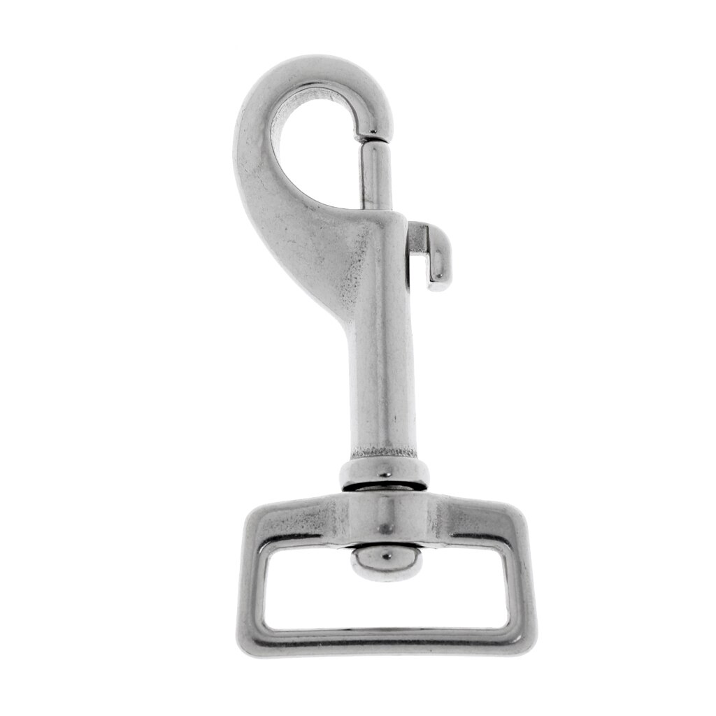 1 pçs 316 aço inoxidável quadrado olho giratória parafuso snap gancho clipe de mergulho acessórios do barco marinho ferramentas prata 3 tamanhos: 7.2 x 3.4cm
