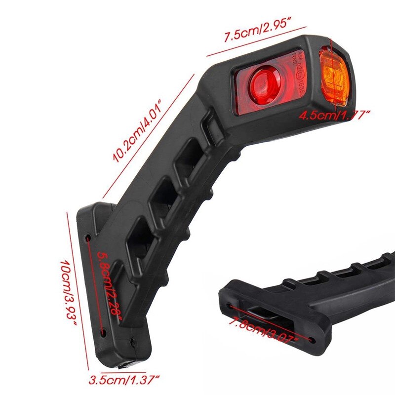 1 par sidemarkør tilhenger stoppsignal tilhenger lastebil 24v/12v trailer lastebil led stopp blinklys indikator caravan disposisjon markør