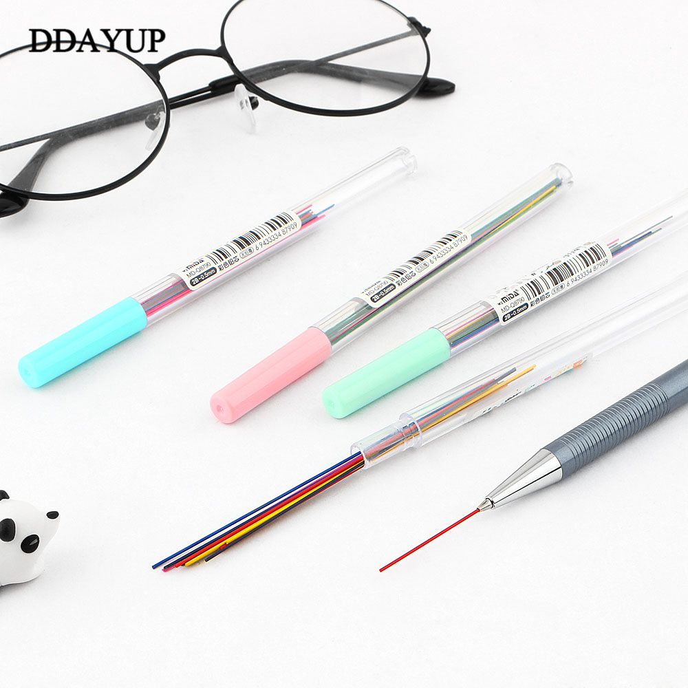 4Pcs/lot 0.5mm 0.7mm Colorful Mechanical Pencil Lead Art Sketch Drawing Color Lead School Office Supplies