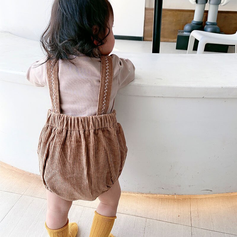 Korean One-piece Spring Kids Playsuit Cute Baby Girl Embroidered Overalls Suit Toddler Jumpsuit Overalls for Kids