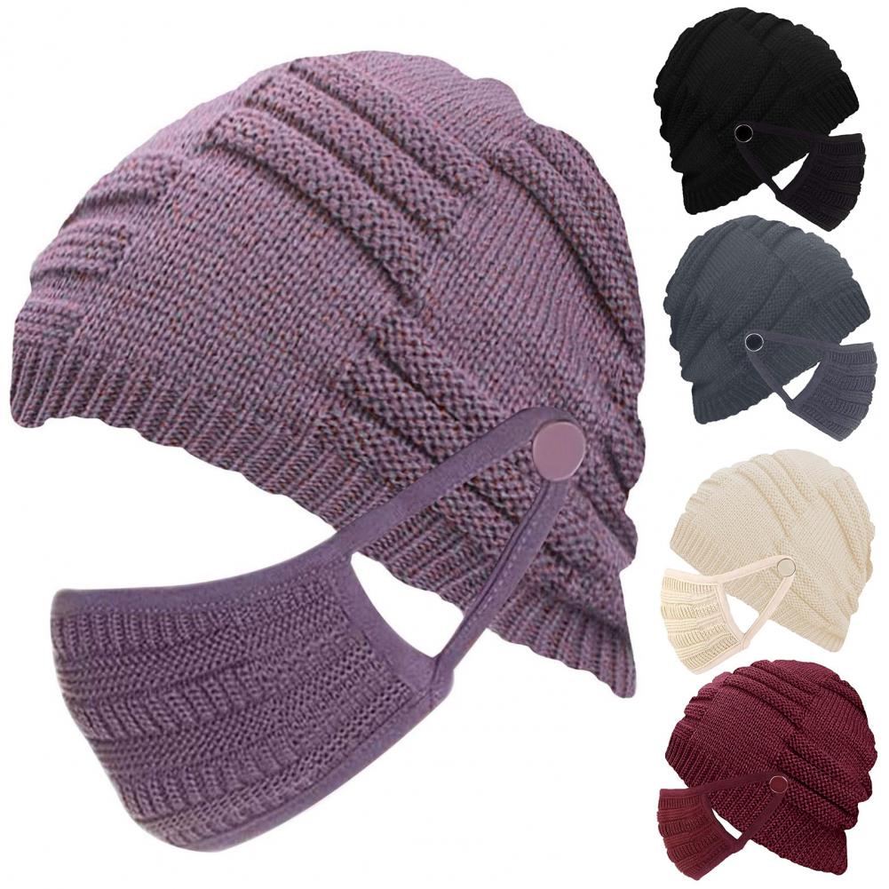 Gebreide Muts Unisex Winter Gebreide Muts Warm Cap Met Gezicht Cover Winddicht Beanie Hoofddeksels