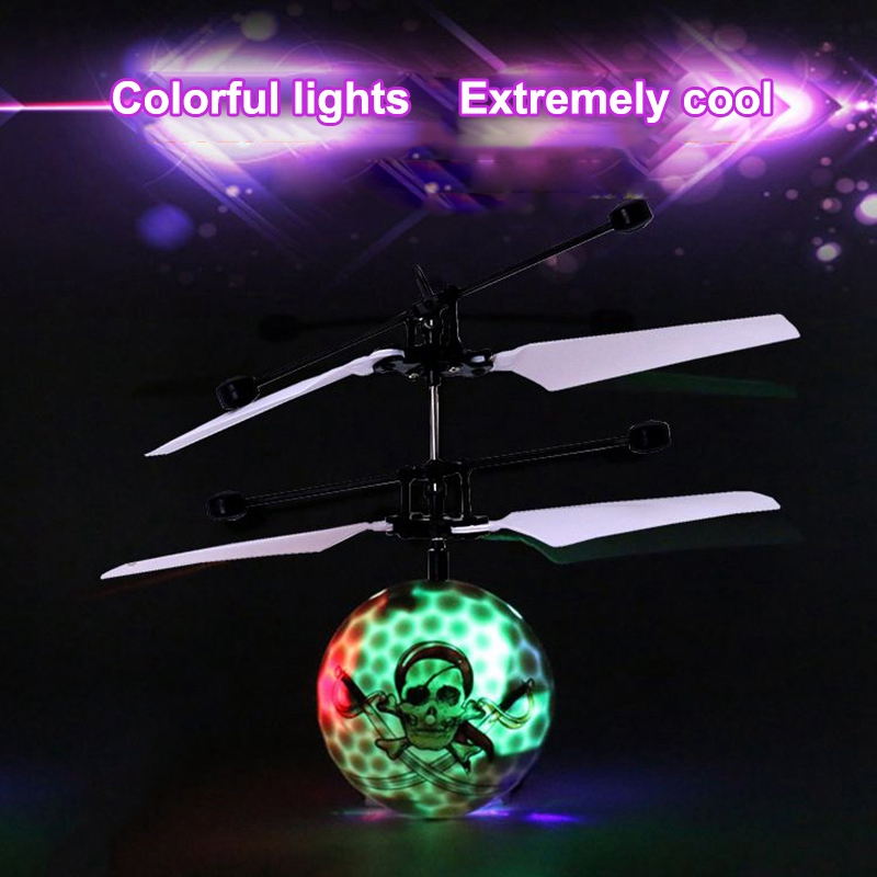 Infrared Induction Drone Flying Flash LED Lighting Ball Helicopter Child Kid Toy Gesture-Sensing No Need To Use Remote Control U: Default Title