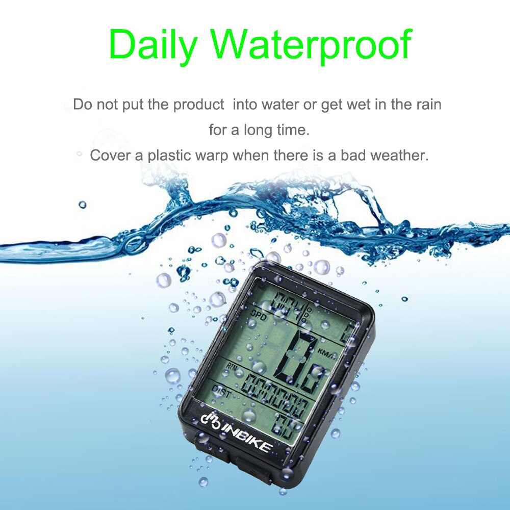 Waterproof Bicycle Computer Wireless/Wired MTB Bike Cycling Odometer Stopwatch Speedometer LED Digital Rate Measurable Counter