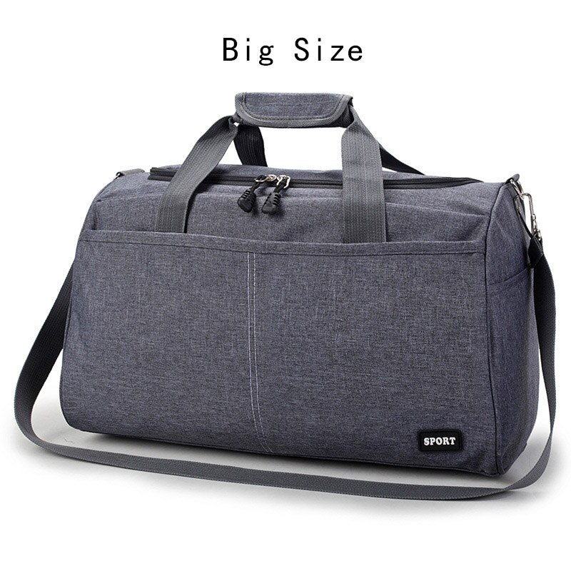 Bolso de viaje de tela Oxford para mujer impermeable para hombre, bolso de viaje de negocios, bolso de embalaje, bolso de hombro, bolso de vacaciones: Gray Big size