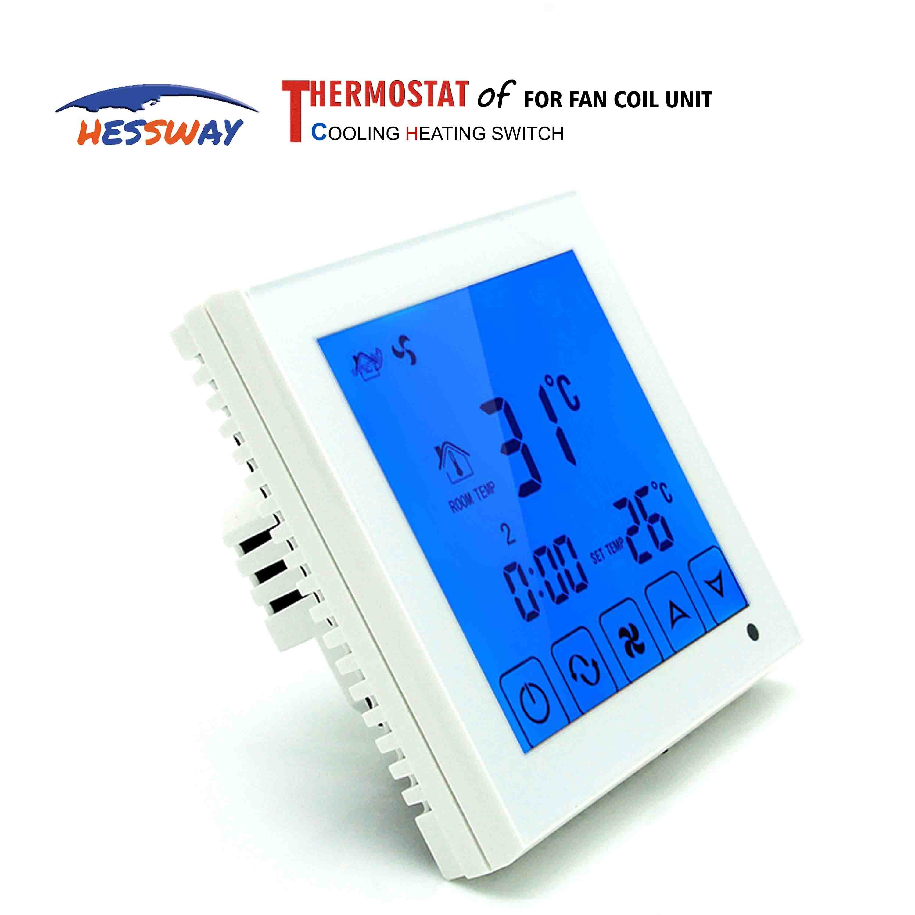 3 stages fan regulator air conditioner thermostat for 2 pipe fan coil Remote control optional