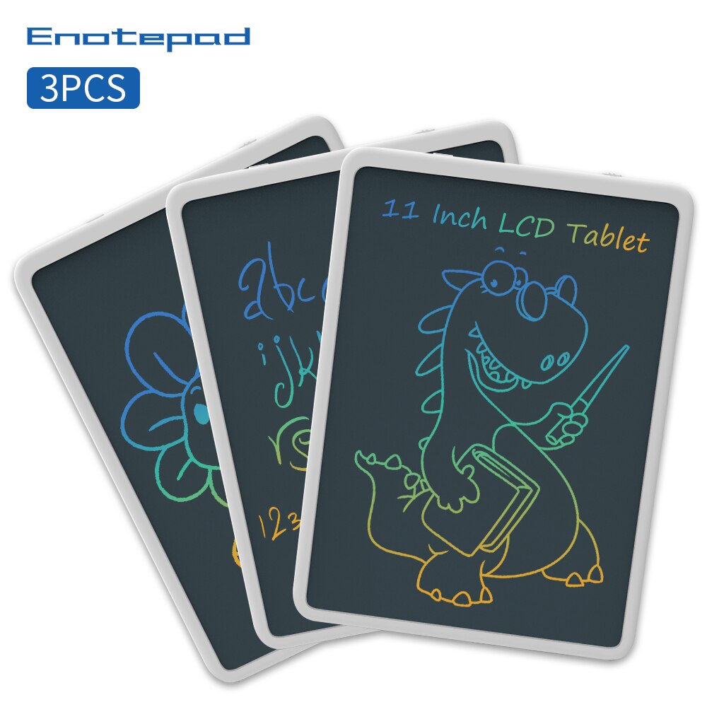 Enotepad 11 Inch LCD Writing Tablet Non-toxic Doodle Pad Reuse intelligent smart business tablet доска для рисования: EP0211C-WT-3pcs
