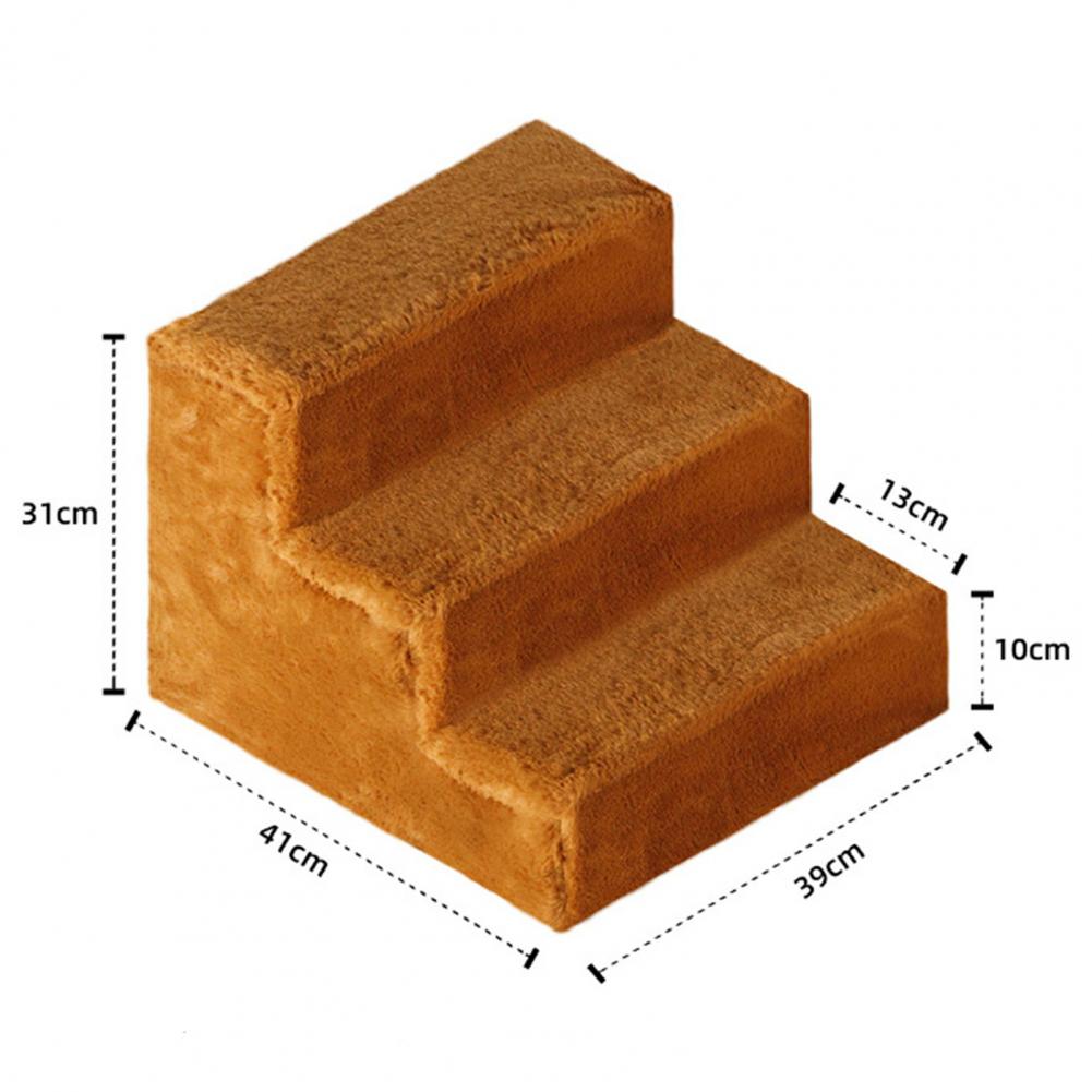 Pet Ladder 3 Step Detachable Plush Non-slip Dog Ramp Stairs Puppy Dog Stairs Pet 3 Steps Stairs for Small Dog Cat Dog House