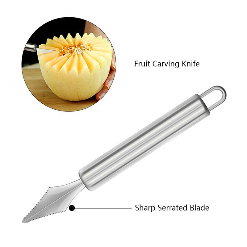 Frugt værktøjssæt, frugt udskæring kniv, keeptop 4 stk mad grade rustfrit stål køkken hjælper sæt æble corer, vandmelon baller