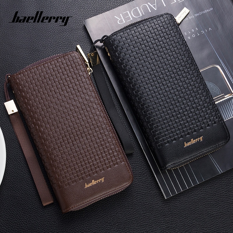 Luxury Brand Men Purse Clutch Bag Male Long Wallets Casual Zipper Coin Purses Big Capacity Men's Wallet MWS199