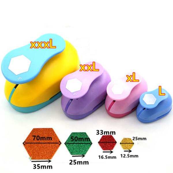 25mm/33mm/50mm70mm Hexagon Shaped craft punch Scrapbooking School DIY Paper Cutter EVA foam Geometry Hole Puncher