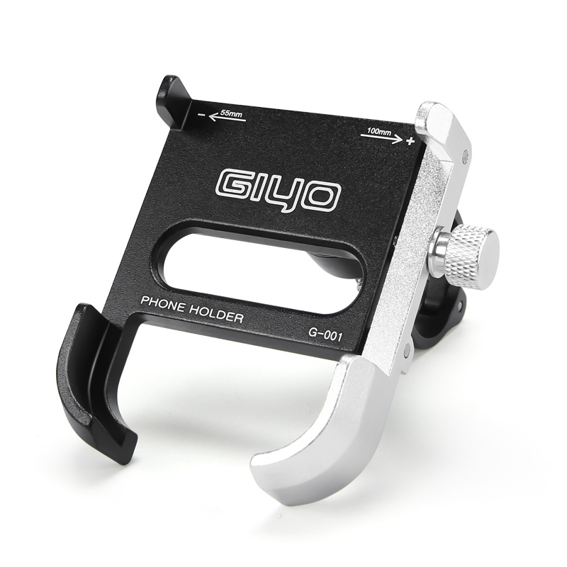 Support de téléphone portable pour vélo en alliage d&#39;aluminium, Clip de guidon pour vtt: Silver