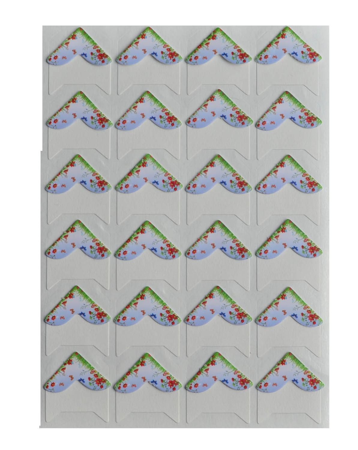 DIY Photo Album Scrapbooking Love Flower seriers Photo Corner Sticker Diy Handmade scrapbook Decoration 24pcs/sheet: D Style