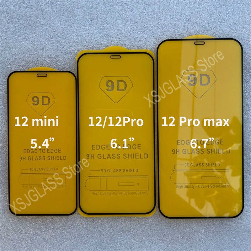 9D Gehard Glas Voor Iphone 11 12 Mini Pro Max Screen Protector Voor Iphone X Xr Xs Max 6 6S 6P 7 8 Plus SE2020 Volledige Cover Glas