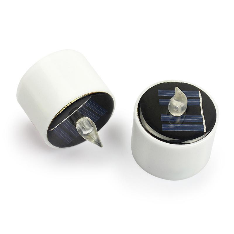 1PCS Solar Powered LED Candles Light Votive Tea Lights Flameless Rechargbale Candles Lights Solar Candles Lamp Home Decor Tools