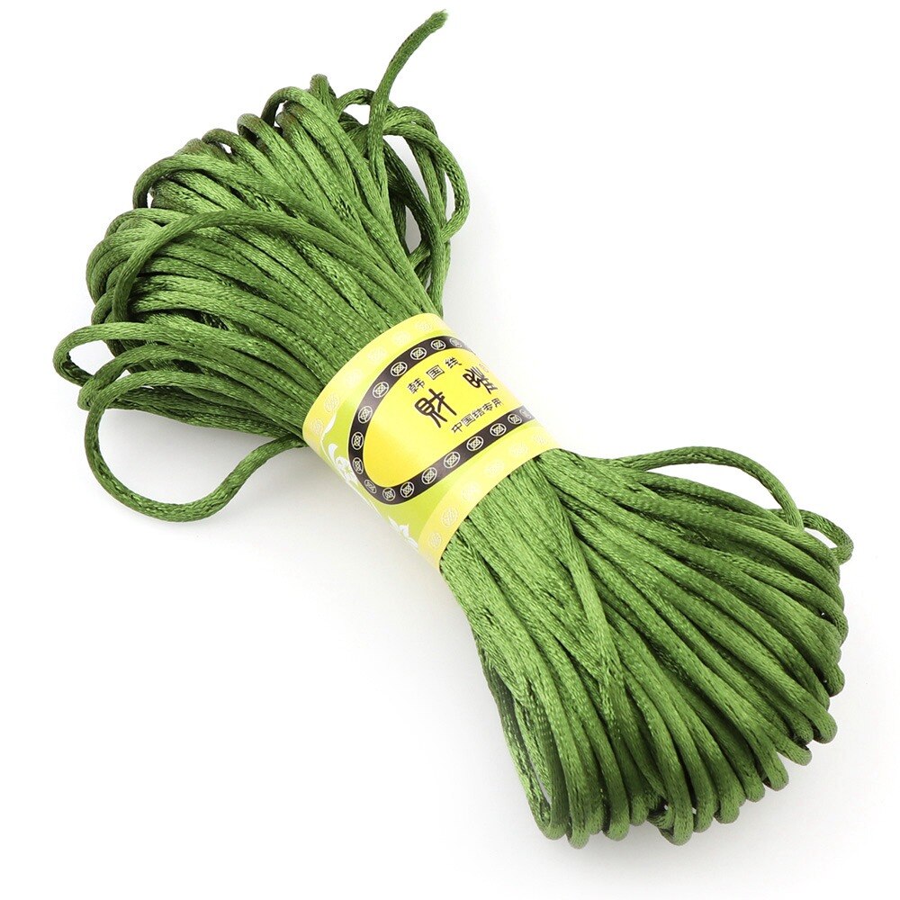 20 M/lot tressé macramé soie macramé corde fil fil fil 2mm bricolage noeud chinois Satin Nylon Bracelets faire des résultats perles: 10