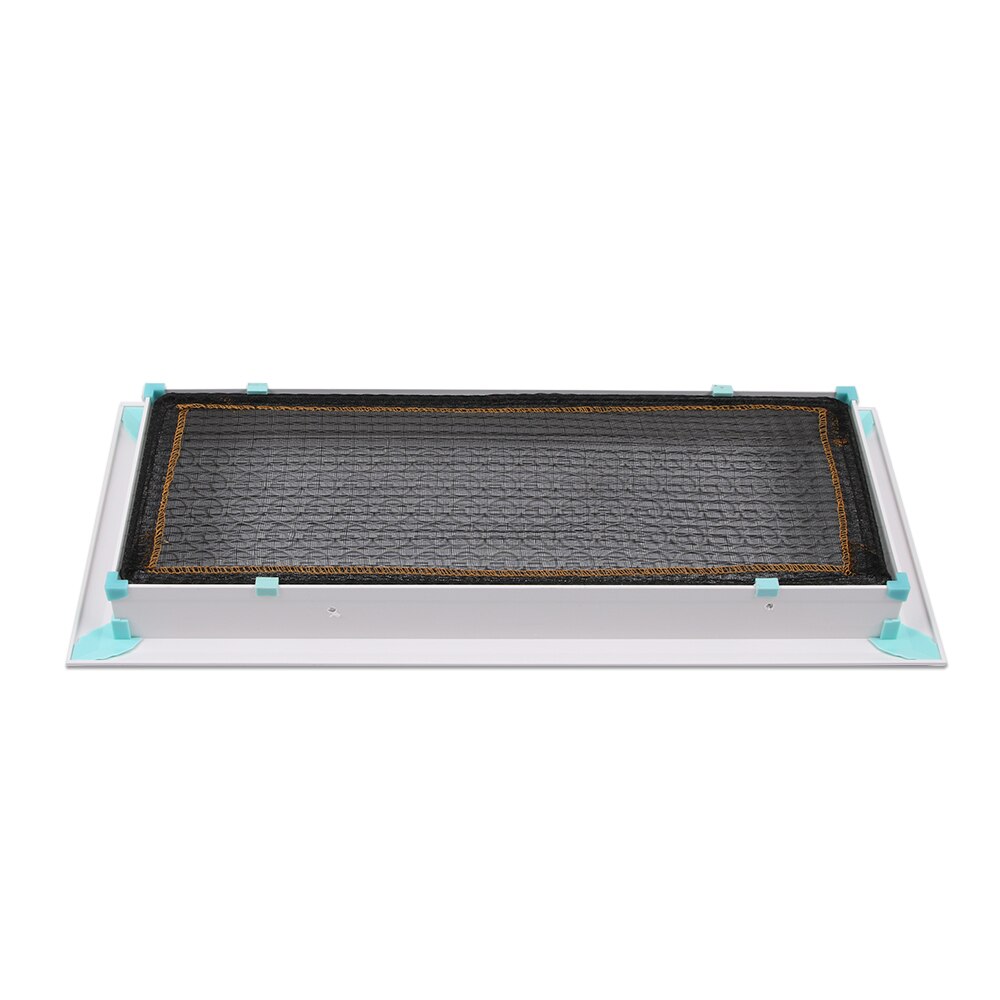 500mm x 200mm cercle-motif blanc rectangulaire en plastique cadre en acier décoratif retour Grille d'aération Style rétro registre d'air