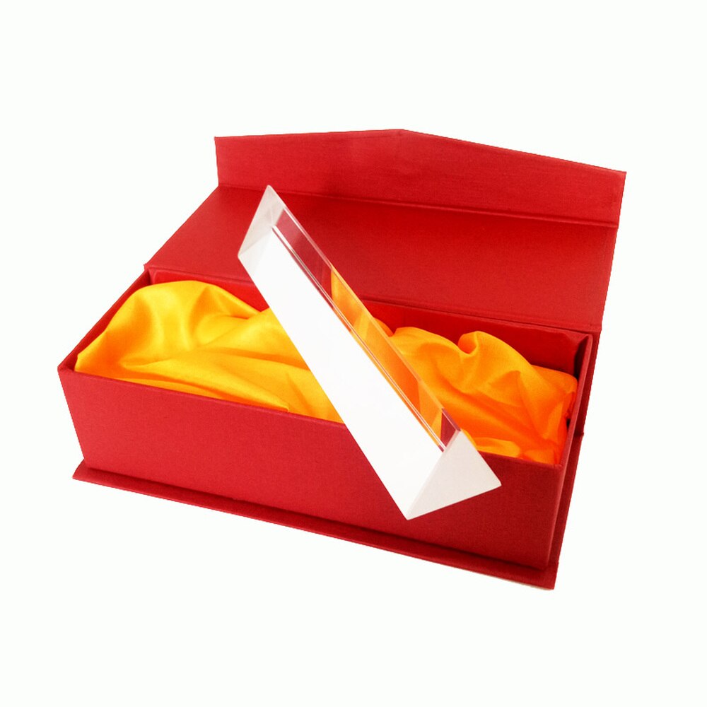 40*40*180mm Triangular Prism Rainbow Light Refraction Seven-color Sunlight Photography Student Optical Science Experiment Tools