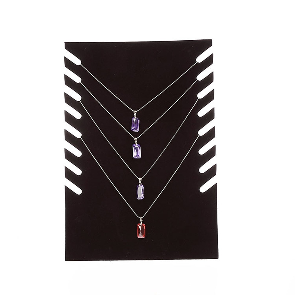 Biżuteria półki ekspozycji uchwyt prostokąt sklepy montowane flokowanie pokładzie akcesoria Organizer robić domu wisiorek stojak naszyjnik bransoletka