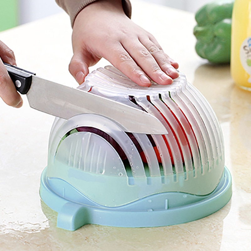 Salad cutting bowl 60Second Salad Cutter Bowl Kitchen Gadget Fruit Vegetable Chopper Slicers Cutter Salad Maker