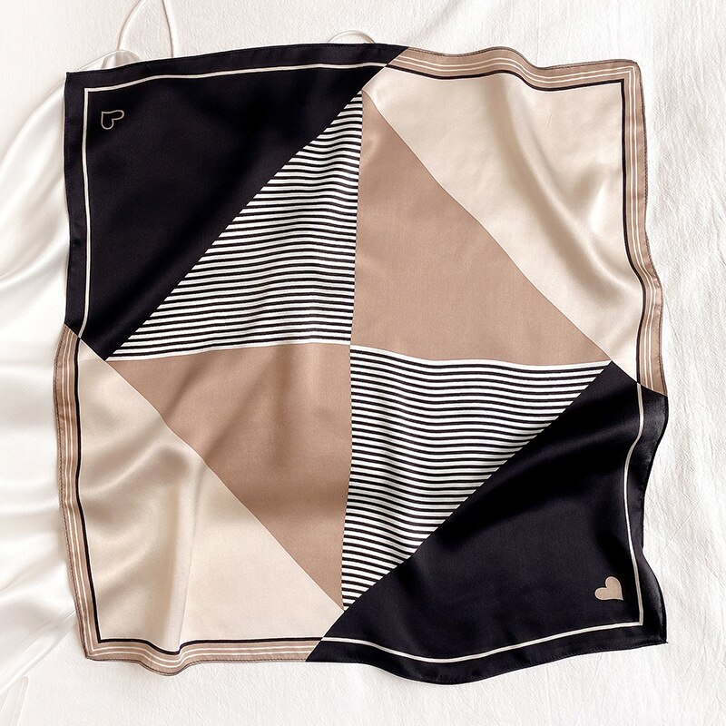 Brand Silk Square Scarf For Women Small Shawl Kerchief Neck Scarves Female Headband Scarfs For Ladies: see chart 1