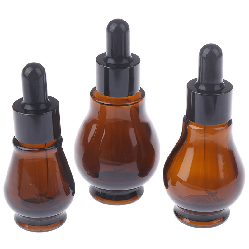10/20/30/ ml ravfarvet glas dråbeflaske æterisk olie parfumepipetteflasker genopfyldelig tom beholder