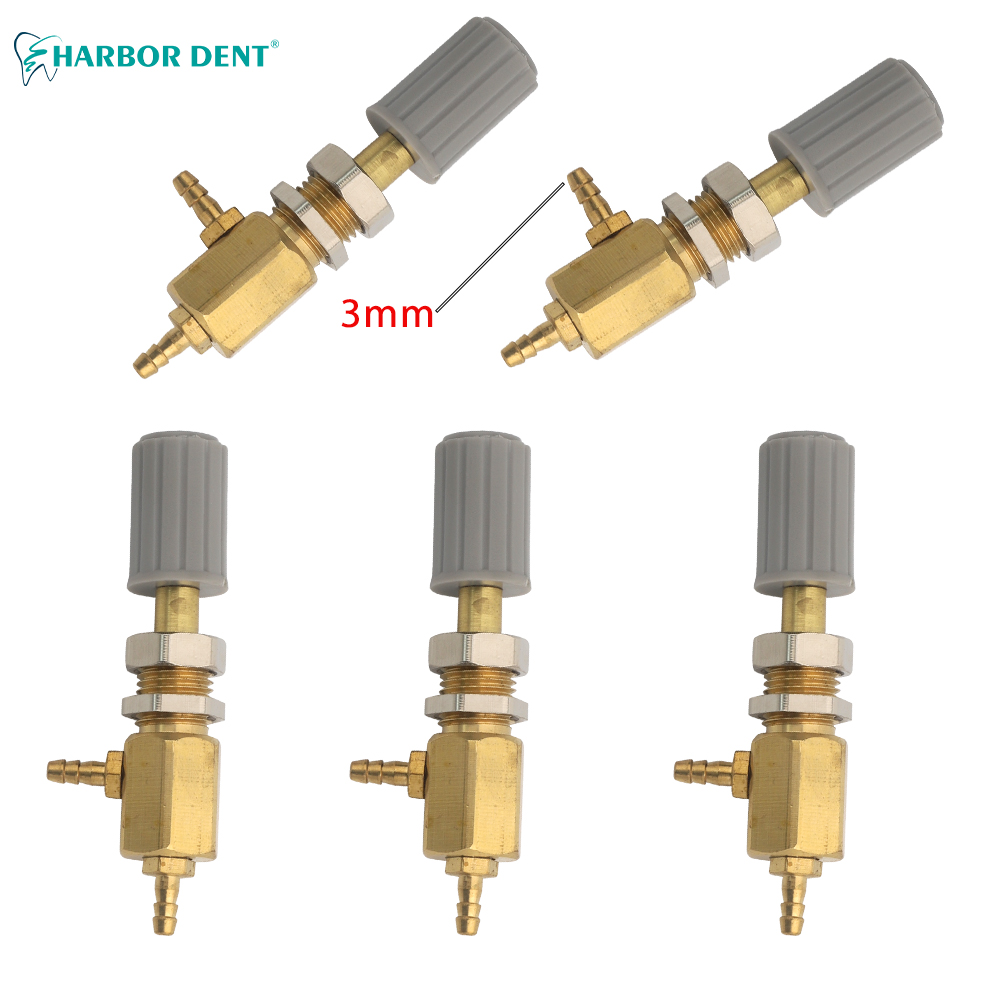 Regulador Dental de válvula de Control de agua, repuestos de cobre, accesorios de unidad de turbina, repuesto de 5mm/3mm, 5 uds.: orange