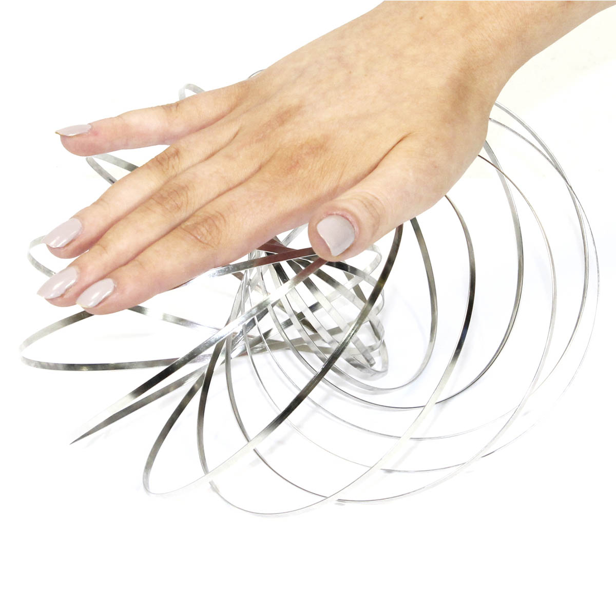 Slinky Rvs Arm Set, Pull, Pass, Wiel, Jongleren, Fun, Creatieve, kinetische Speelgoed, Spel, Games, Speelgoed, Speelgoed