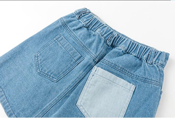 Tonårsflickor lapptäcke jeanskjolar flicka tutu kjol barnkläder 6 8 10 12 år