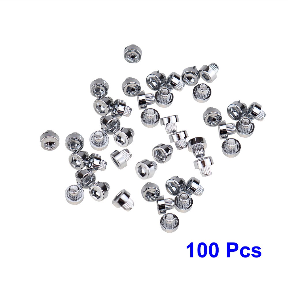 100 pcs/set 6.3mm Universal Car Wheel Rivets Replacement Plastic Rivets Nuts Studs Bolts Rivets For Car Rim Lip Decoration: Default Title