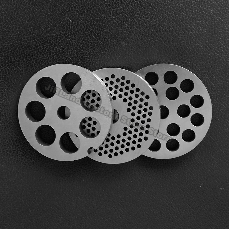 304 Stainless Steel Meat Grinder Blade Mincer Plate Disc Replacement Part for 8# Type Manual Meat Grinder Mincer Knife Accessory
