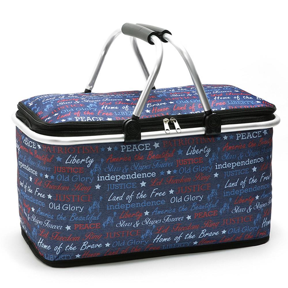 SAMMART Inklapbare mand met handgreep, 15 liter, draagbare picknickmand, krabber voor buiten, opvouwbare boodschappentas, ruimtebesparende opbergdoos, grijs/leigrijs, 1