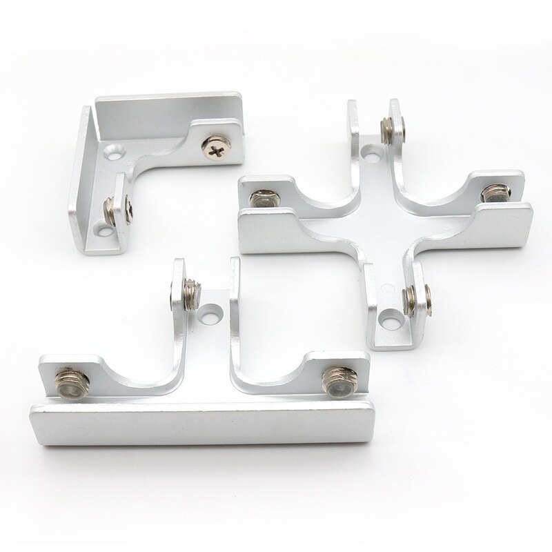 Aluminum Alloy Bathroom Glass Shelf Bracket Fixed Connector I Shape Bracket Metal Glass Clip Shelf Brackets for Glass Shelves