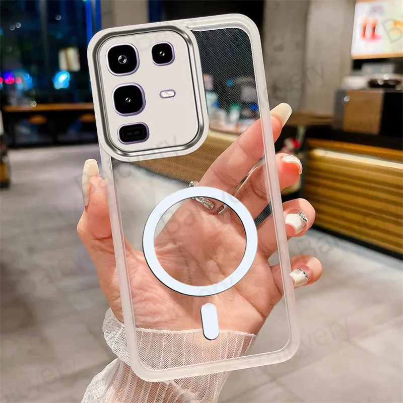 Coque de protection Anti-chute pour appareil photo Infinix Note 50 4G Pro + Plus 50S 50X, coque arrière en TPU avec autocollant magnétique: Cuir / BLEU CIEL