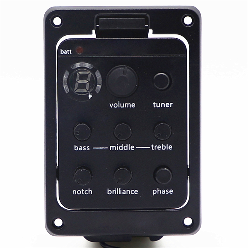 5 stücke Pickup 301 Akustik gitarren vorverstärker EQ Tuner Piezo Pickup Equalizer System: green