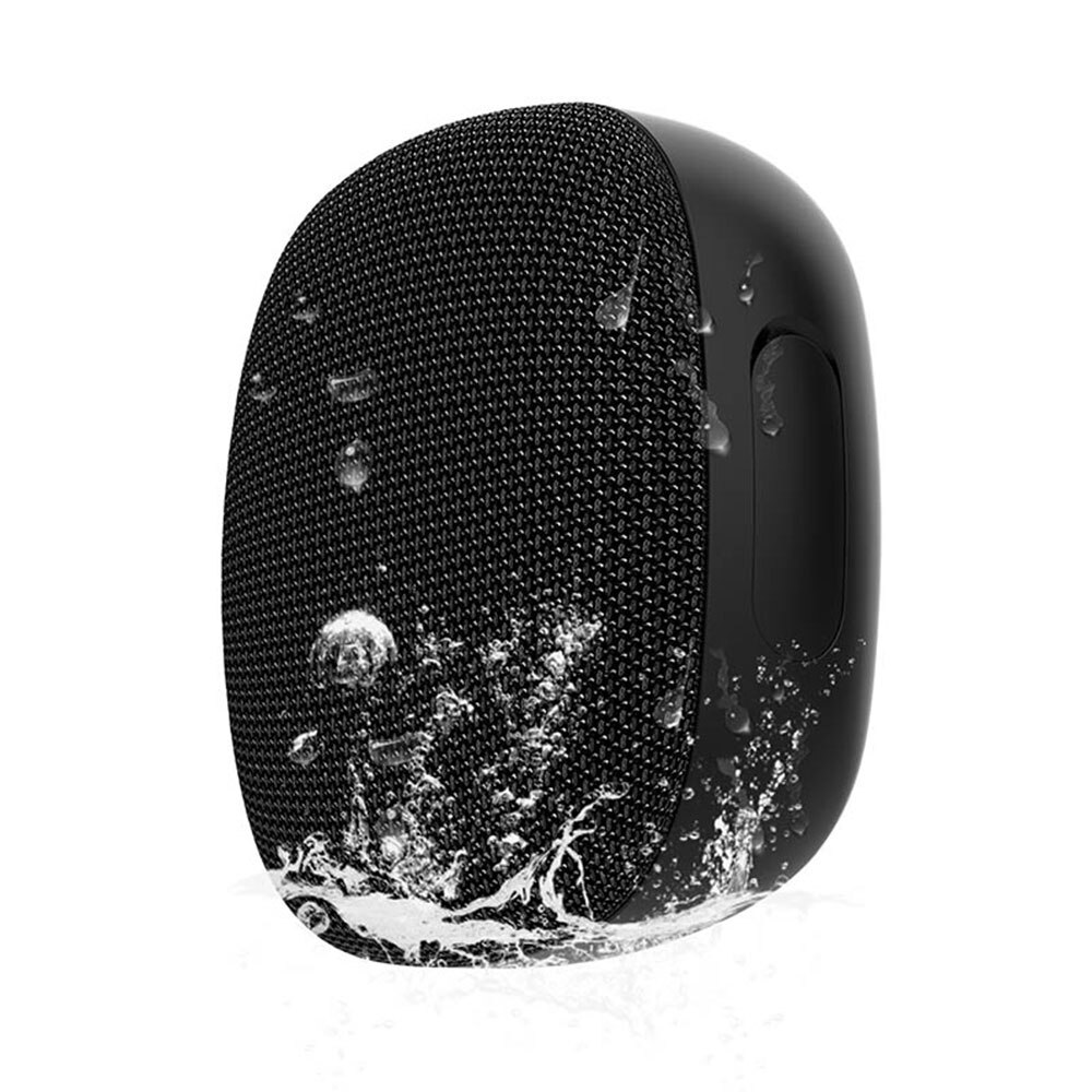 Mp3 Player Mono Bluetooth Speaker Portable Outdoor IPX7 Waterproof Wireless With Lossless Music: Black