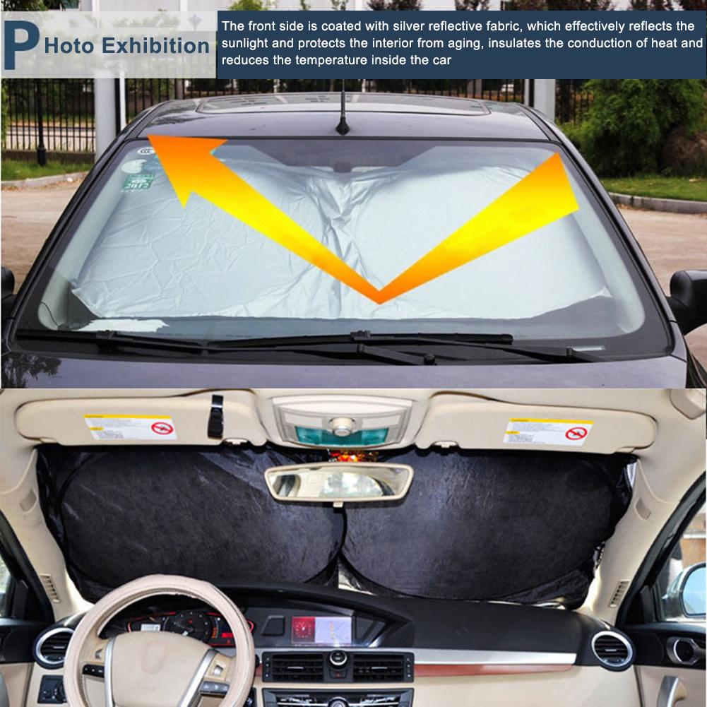 Parasol delantero Universal para parabrisas de coche, accesorios para coche, cubierta plegable para tablero, visera, cubierta de cristal para parasol de parabrisas delantero