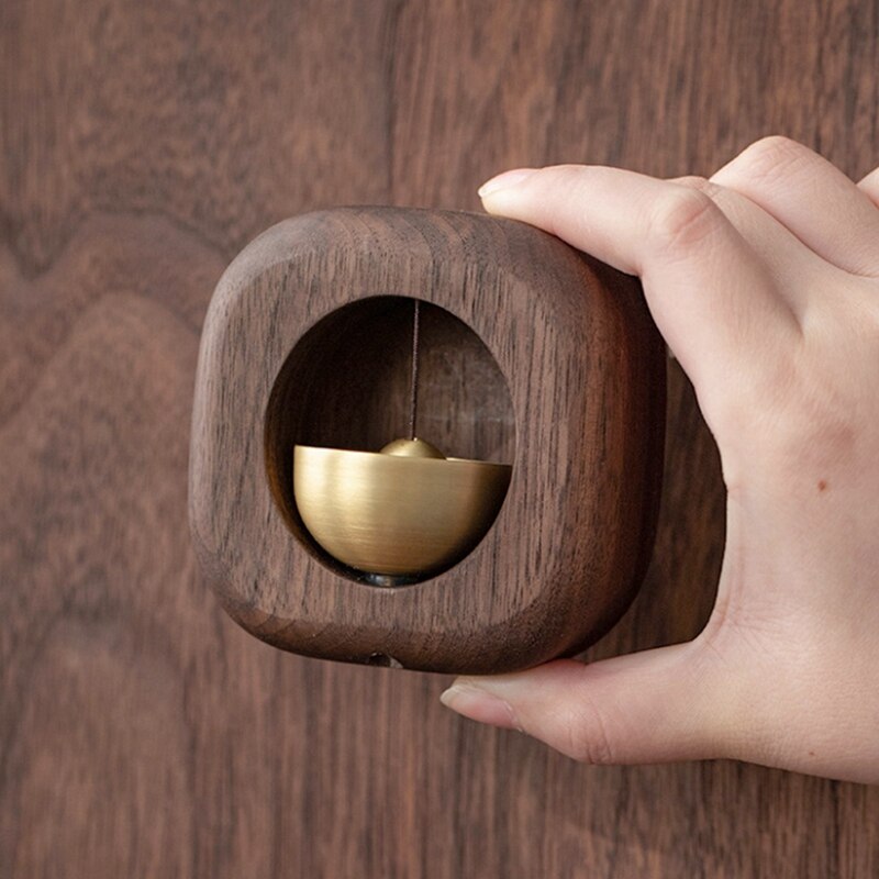 Solid Wood Wind Chime Suction Door Wind Chime Black Walnut Magnetic Suction Wind Chime Door Bell