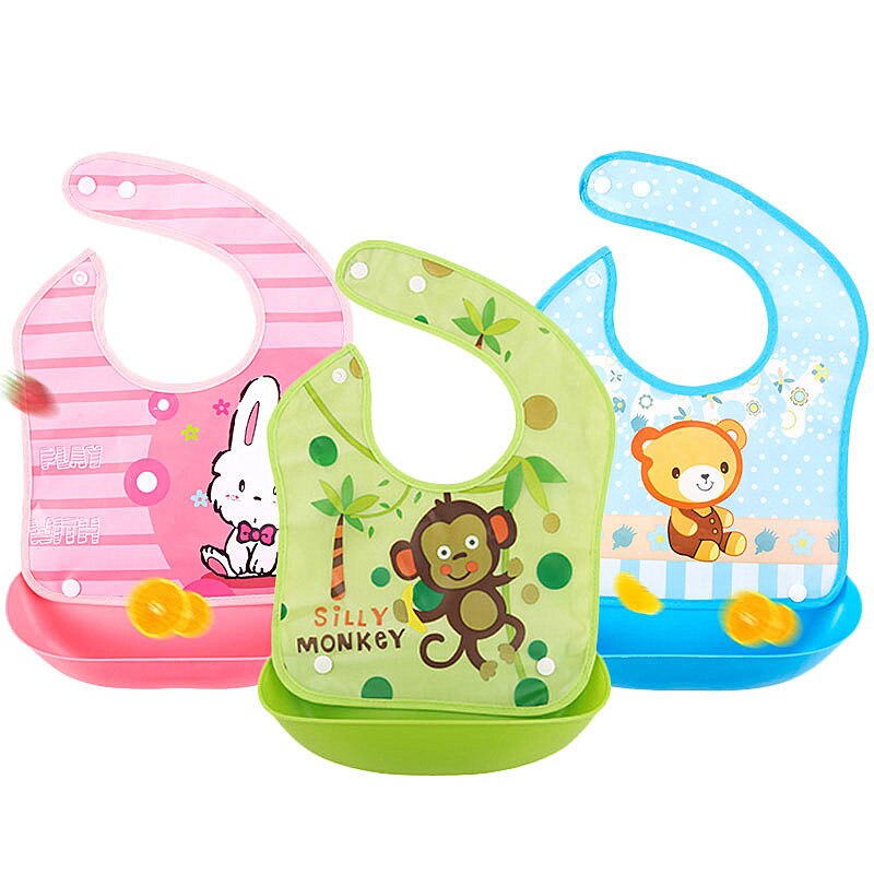 1Pc Leuke Baby Sjaal Pasgeboren Baby Slabbetjes Waterdichte Baby Schorten Bib Baby Speeksel Handdoeken Leuke Baby Cartoon Bib Plastic eva Bib