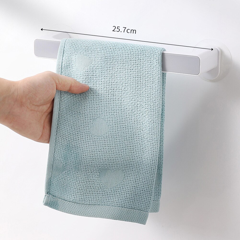 Soporte de toalla adhesiva, colgador de toallas montado en la pared, soporte de rollo para barra de toalla de baño, gancho colgante, organizador de baño
