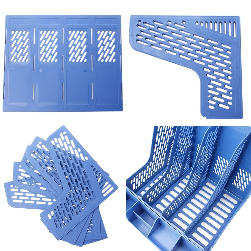 4 -delige bureau-archiefkast, papieren boekenrek, kantoordocumentenlade, organizerbox