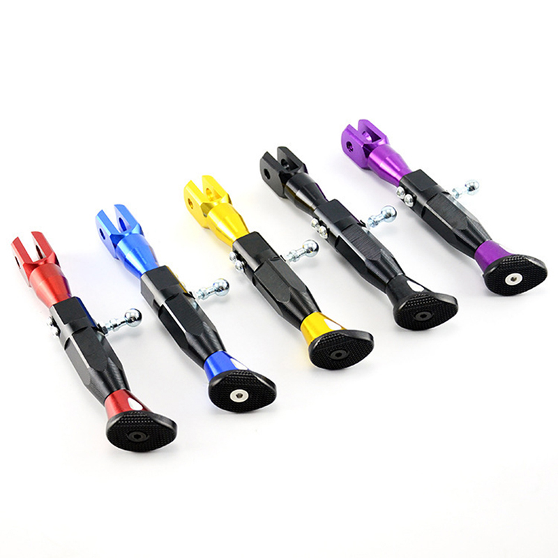 Pata de cabra ajustable Universal para motocicleta, soporte lateral de aleación de aluminio, accesorios para motocicleta, 1 unidad