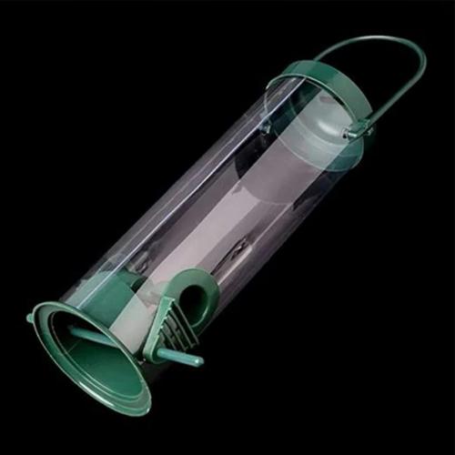 Garden Outdoor Metal Wild Bird Feeder Hanging Feeders View Window Balcony Hanging Bird Feeder Portable Parrot Feeding Supplies: Default Title