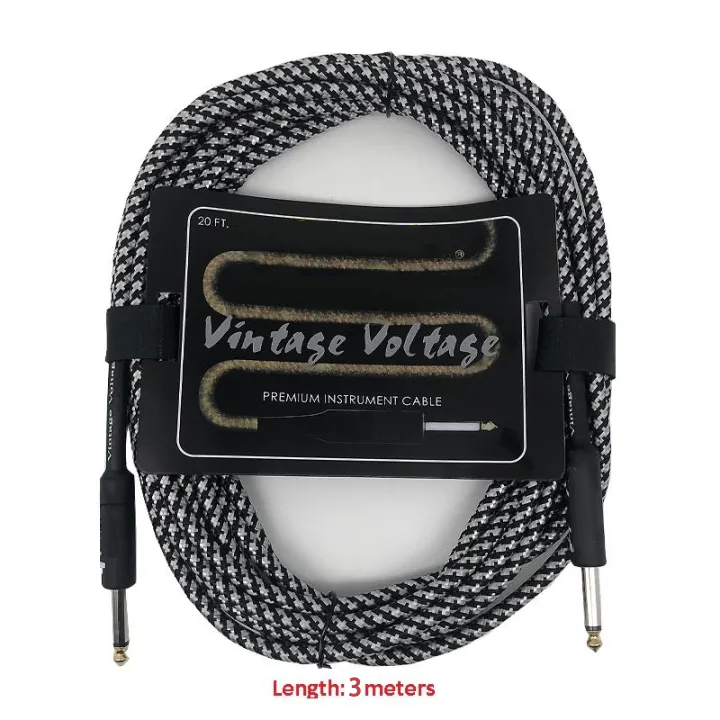 Cable de guitarra Cable Jack línea bajo caja eléctrica Cable de Audio línea de reducción de ruido Cable blindado 3/6/10 metros: Rojo
