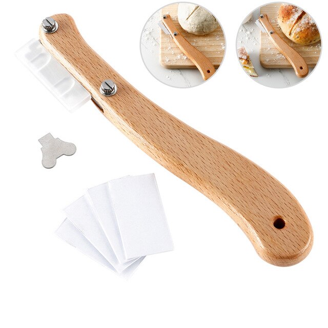 Bread Lamp Slashing Tool Dough Making Slasher with 5 Replacement Blades, Protector, Key Backing Kitchen Accessories Tool: Default Title