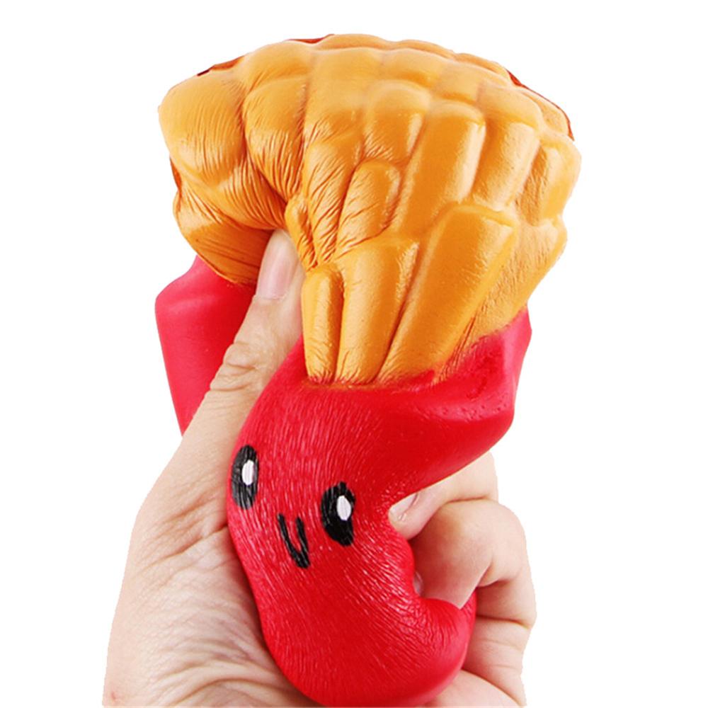 Søt squishy morsomme pommes frites duftende skuishy 6 sekunder sakte stigende leke sakte stigende slipptrykk redusere stress dropshopper: Lysegrønn
