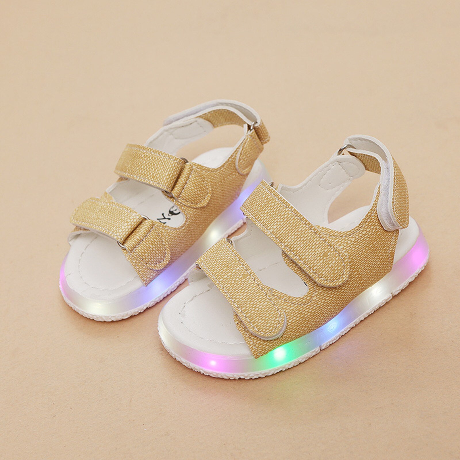 Children Led Light Luminous Sandals Casual Shoes Non-slip Soft Sole Baby Boys And Girls Beach Sneakers Sandals