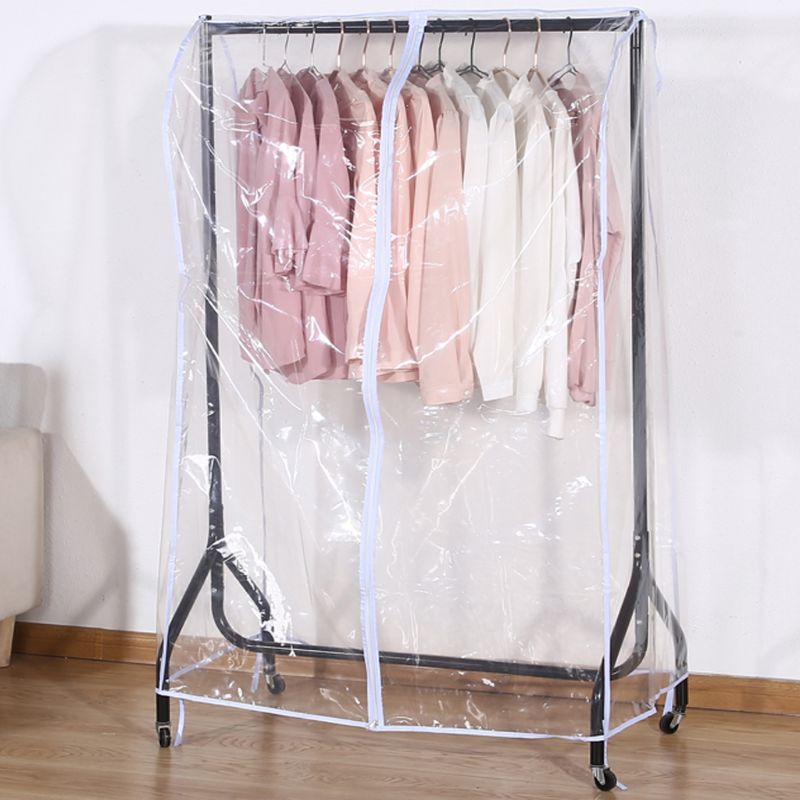 Porte-vêtements transparent, étanche à l'eau et à la poussière, fermeture éclair, présentoir de rangement pour vêtements, sac de protection suspendu, costume, manteau