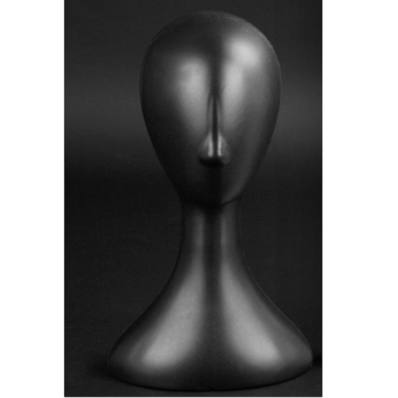 CAMMITEVER black mannequin dummy abstract female mannequin head for wig scarf jewelry hat display