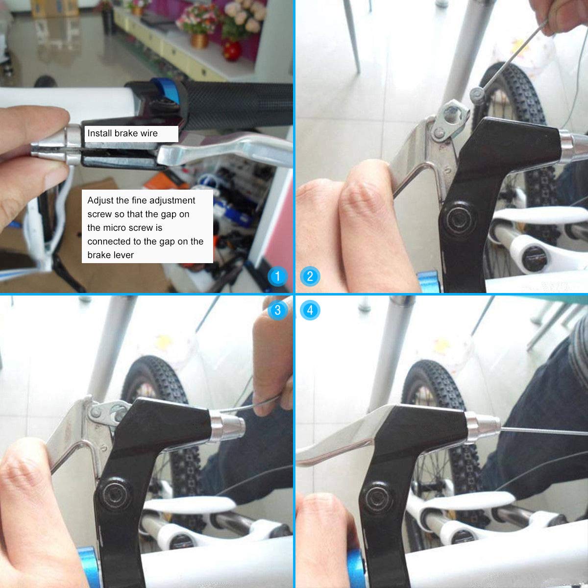 Universal Black Gear Brake Cable Set Bike Complete Inner Replacement Cable Set Brake Inner Cable for Road Mountain Cycling